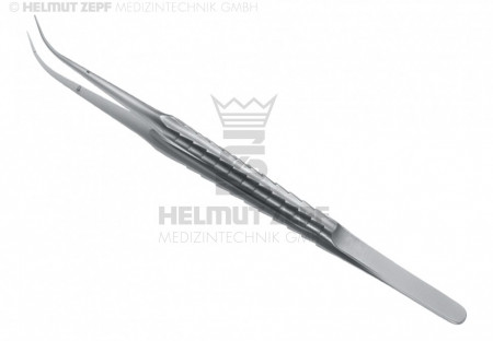 Helmut Zepf - Műtéti fogó, micro-dressing csipesz, 18 cm, hajlított