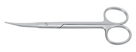 Helmut Zepf - Sebészi olló Goldman-Fox, ínyvágó, hajlított, 13 cm